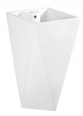 Umywalka wolnostojaca ceramiczna (wymiary: 46x46x85 cm) 10076503